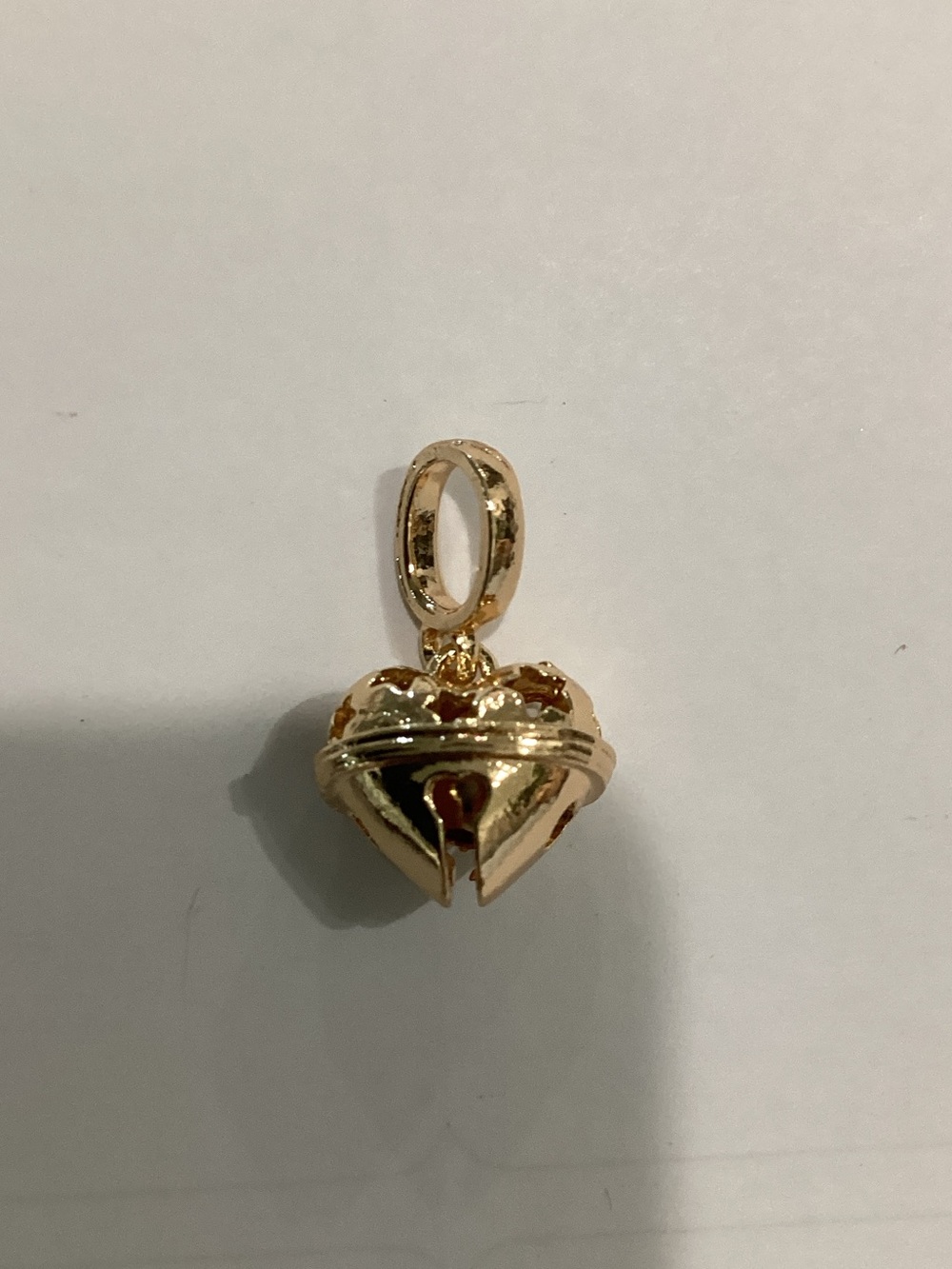 Gold Heart Locket Charm Pendant